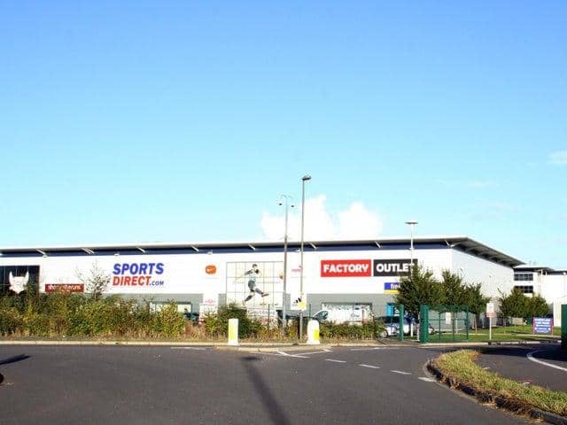 The Sports Direct distribution centre at Shirebrook