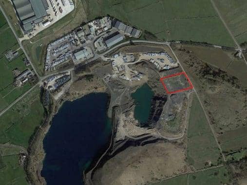 The area where a new 32 battery storage containers will be housed on land west of Hardybarn Lane. Photo submitted