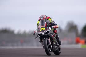 Christian Iddon on his way to a Donington Park podium - photo by Michael Hallam.