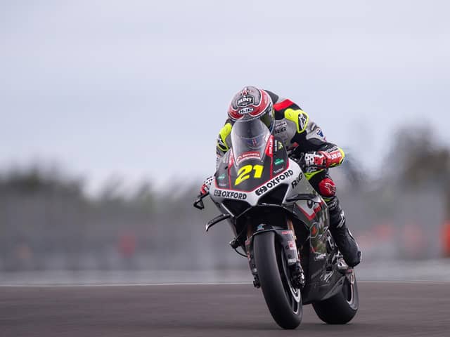 Christian Iddon on his way to a Donington Park podium - photo by Michael Hallam.