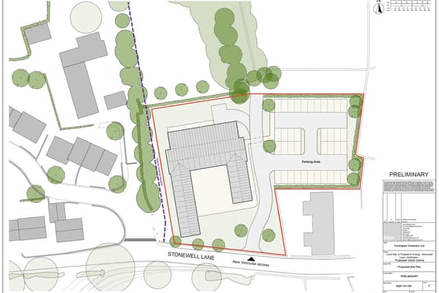 The preliminary site plan for the proposals.