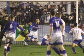 Ross Hannah levelled the scoring against 10 man Buxton before Matlock found a winner to replace their rivals at the top of the table.