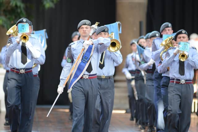 Buxton Military Tattoo has been cancelled for the second year running because of the pandemic, pictured are  the 366 (King Ecgberts) Sqdn Air Cadet Band from Sheffield