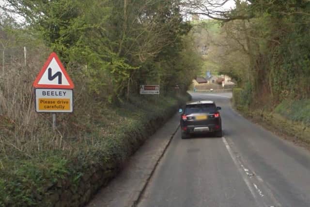 The tragic crash happened on the B6012 at Beeley. Picture: Google.