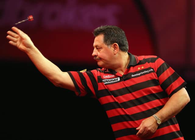 Dennis Preistley will hand out the prizes at the Royal Mail National Darts Championship. He has won two world championships, and was the first player to win both the BDO and WDC world championships, in 1991 and 1994 respectively.