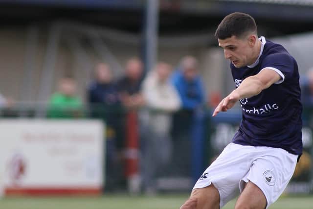 Connor Kirby in action for Buxton.