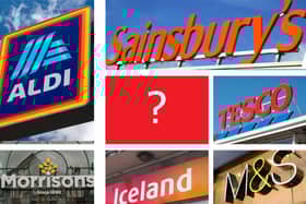 RIVER FALLS, WI/USA - MAY 26, 2019: Aldi grocery store sign.  Aldi is is a global discount supermarket chain based in Germany.