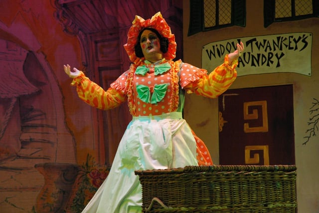 2012's Widow Twankey performed by the New Mills panto team. Photo contributed.