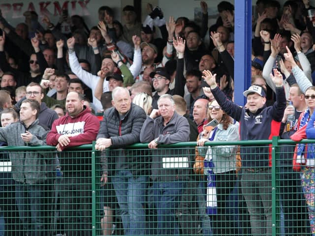Buxton fans celebrate winning the NPL championship in April.