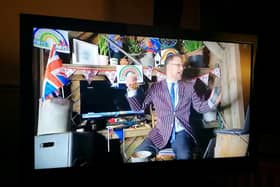 TV antiques expert Charles Hanson broadcast a live charity auction in lockdown from his garden shed to help Britain’s NHS heroes fight coronavirus.  Picture by SWNS.