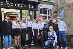The team at The Sycamore Inn, pictured after a busy Christmas Day shift.