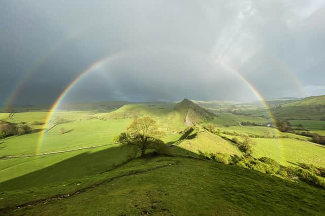 Lee Howdle captured this double rainbow while at Dragon's Back in the Peak District on Wednesday.