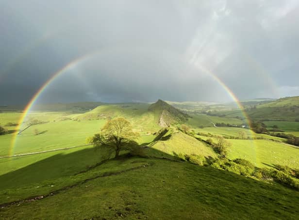 Lee Howdle captured this double rainbow while at Dragon's Back in the Peak District on Wednesday.