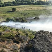 Firefighters on Bamford Moor