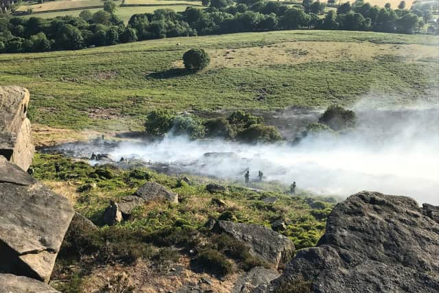 Firefighters on Bamford Moor