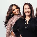The Cher Show's choreographer Oti Mabuse, director Arlene Phillips and costume designer Gabriella Slade, pictured left to right. Photo by Oliver Rosser