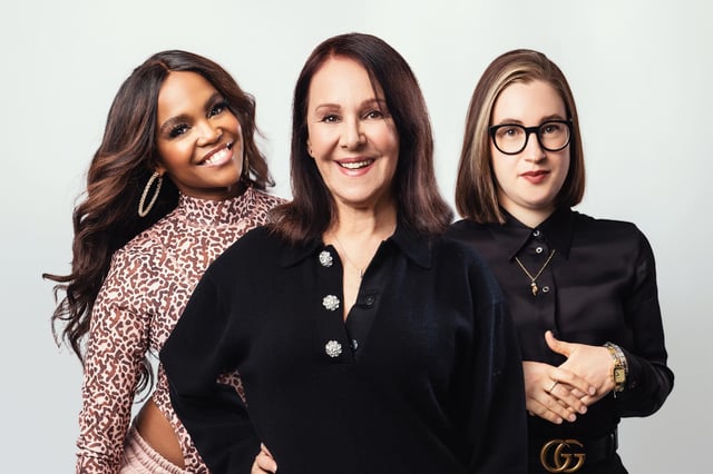 The Cher Show's choreographer Oti Mabuse, director Arlene Phillips and costume designer Gabriella Slade, pictured left to right. Photo by Oliver Rosser