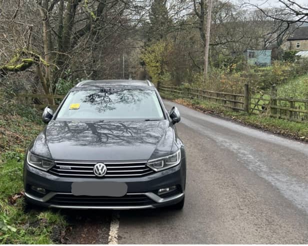 The driver has received a fine after he chose a parking spot on the bend of the road, causing danger to other cars and ruining grass.