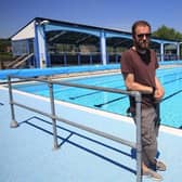 Michael Wellington, manager of Hathersage lido, at the popular visitor attraction. Pictures by Chris Etchells.