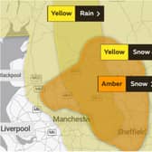 The Met Office has upgraded its snow warnings for Yorkshire and Derbyshire