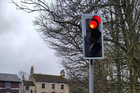Seven weeks of chaos as traffic lights replaced in New Mills at the Albion Road adn Buxton Road junction. Photo Councillir Anne Clarke