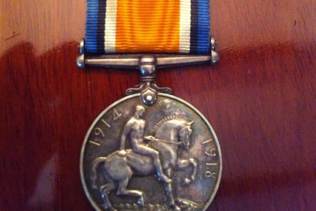 Private John Bainbridge's British War Medal. Photo: Wayne Taylor