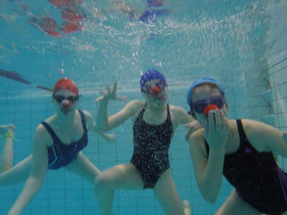 Buxton Swimming Club swimmers had fun on Red Nose Day 2015. Photo submitted