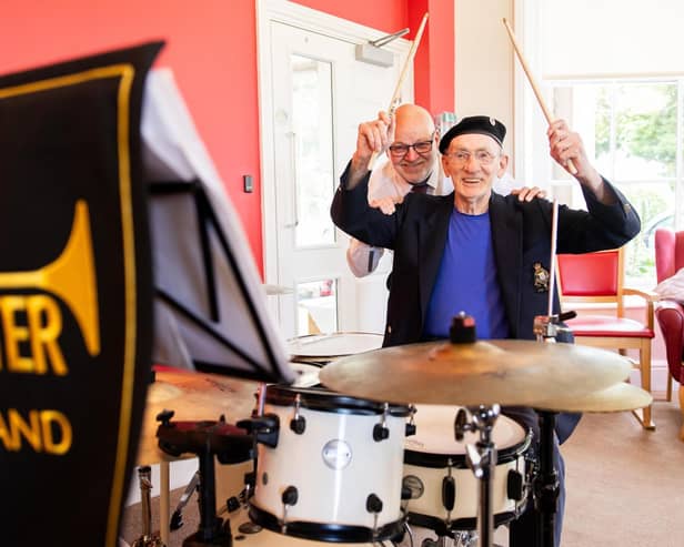 From left Rob Smith (Musical Director of Uttoxeter Town Band) and Alfred Hudson