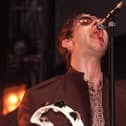 Liam Gallagher on stage at Sheffield Arena in 1997. Picture: Dean Atkins.