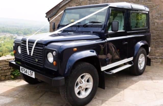 The Land Rover was used as Chris and Pam's daughter's wedding car