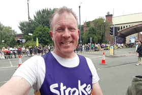 Adrian before the Great Manchester 10k last year.