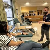 Professor Mark Faghy with  patient at University Hospitals of Derby and Burton NHS Trust