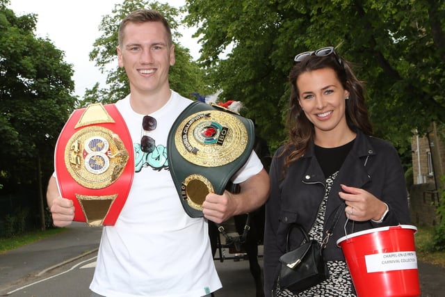 World Champion boxer Jack Massey led the Chapel parade, pictured here with his partner.