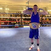 Lewis Lingard - won East Midlands lightweight title for Buxton ABC.