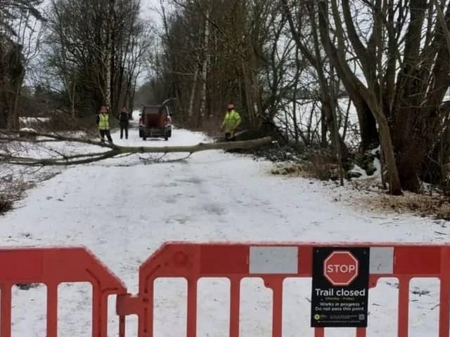 A number of visitors have ignored fencing and barriers to access the trail.  Credit: Peak District National Park Authority