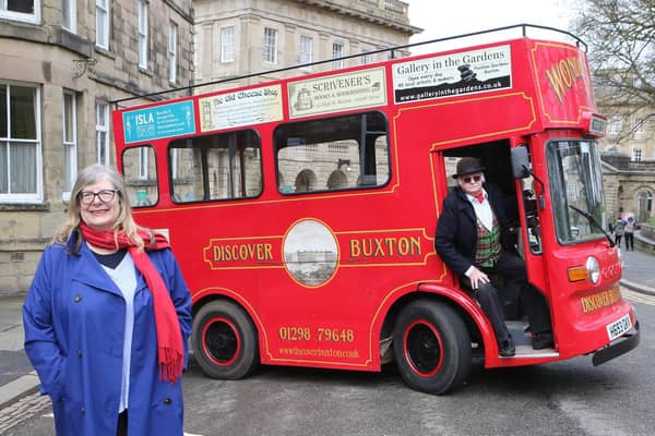 Netta and Nick Christie with the Buxton Tram