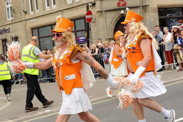 The famous Billerettes at Buxton Carnival.