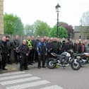 Members and friends of Buxton Motorbike Club who took part in the charity ride.