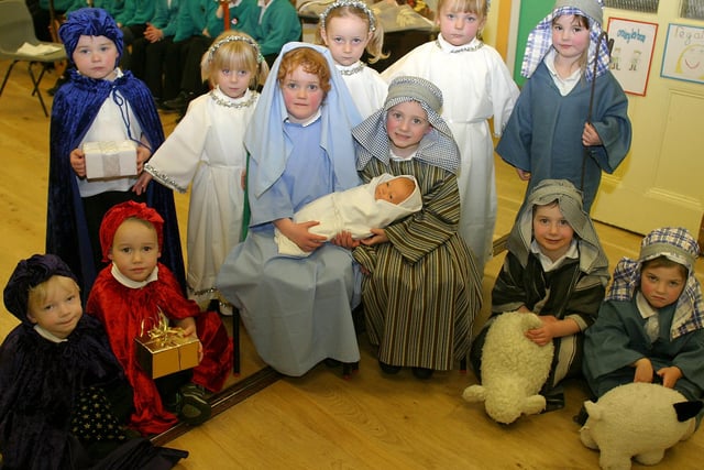 Furness Vale Primary's Infant nativity performers.