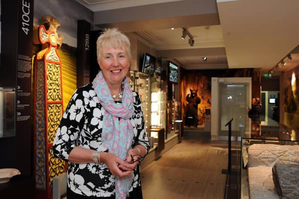 Curator Ros Westwood in the Buxton Museum and Art Gallery.