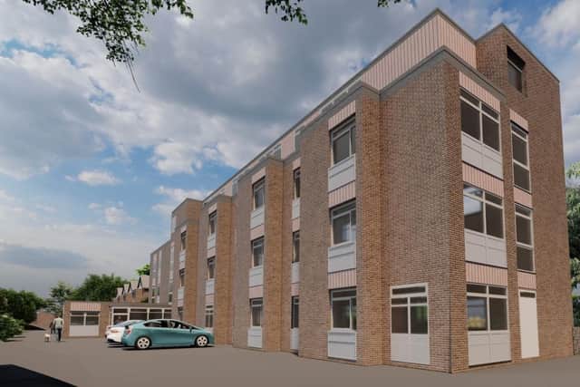 Artist'S Impression Of The Goyt Valley House Care Home Conversion, On Jubilee Street, At New Mills Into 17 New Flats Under A Scheme With Three New Houses. Courtesy Of High Peak Borough Council.
