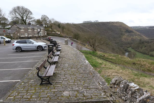 The empty car park at Peak District tourist hotspot Monsal Head