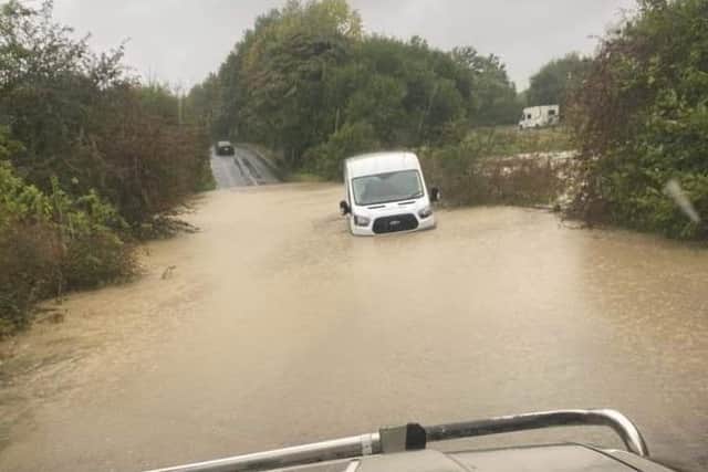 A photo taken from the car of one of the on call Derbyshire 4x4 Responder volunteers. Photo Derbyshire 4x4