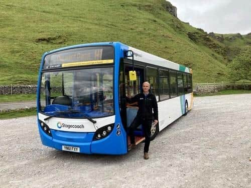 Andrew McCloy, chair of the Peak District National Park Authority with the Hope Valley Explorer