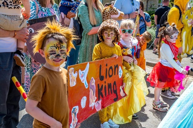 Blue Grass Purple Cow Nursery joined the Paraded as characters from the Lion King. Pic Anthony McKeown