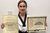 Jasmine Hallows, 12, has just earned her black belt in  Taekwondo. Photo submitted