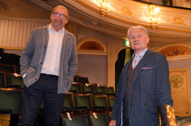 Charles Cusick Smith and Phil R Daniels who run Upstage Design who are doing the sets and costumes for A Little Night Music for the Buxton International Festival.
