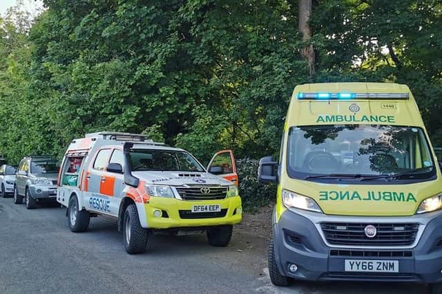 Edale Mountain Rescue Team were called to the Peak District to rescue climbers that had fallen. Credit: Edale Mountain Rescue Team.