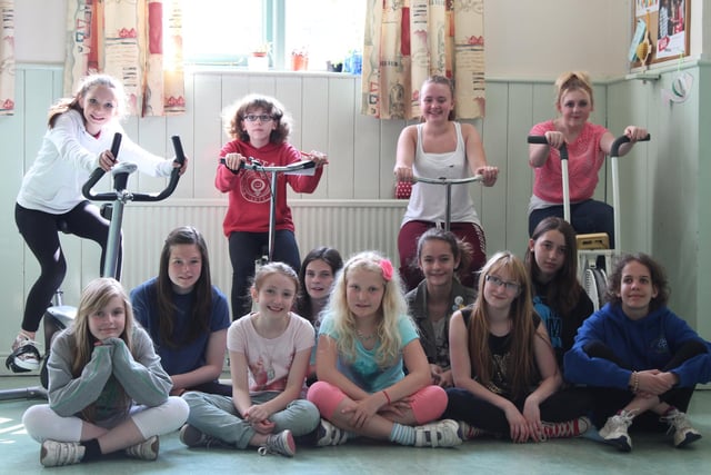 As part of their Baden Powell Challenge, the highest award for Guides, 14 girls from 1st Buxton URC Guides undertook to cycle 85 miles, the distance between all the Rainbow, Brownie, Guide and Senior Section Units in the Peaks & Dales Area. Photo contributed.