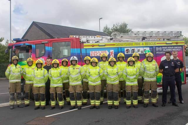 The Derbyshire Fire & Rescue Service class of 2021-22.